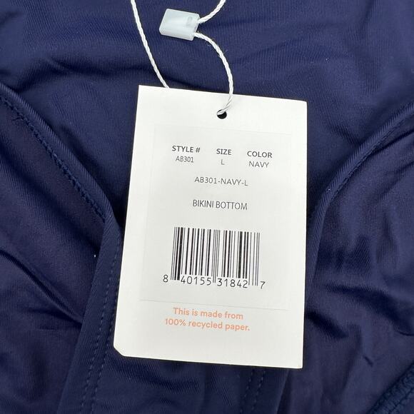 ANDIE SWIM NWT The Bikini Bottom in Navy // L - Picture 6 of 8